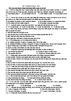 Đề trắc nghiệm kiểm tra Giáo dục công dân lớp 12